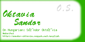 oktavia sandor business card